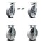 Service Caster 8 Inch Kingpinless Semi Steel Wheel Caster Swivel Locks 2 Rigid SCC, 2PK SCC-KP30S820-SSR-BSL-2-R-2 - alternate 1